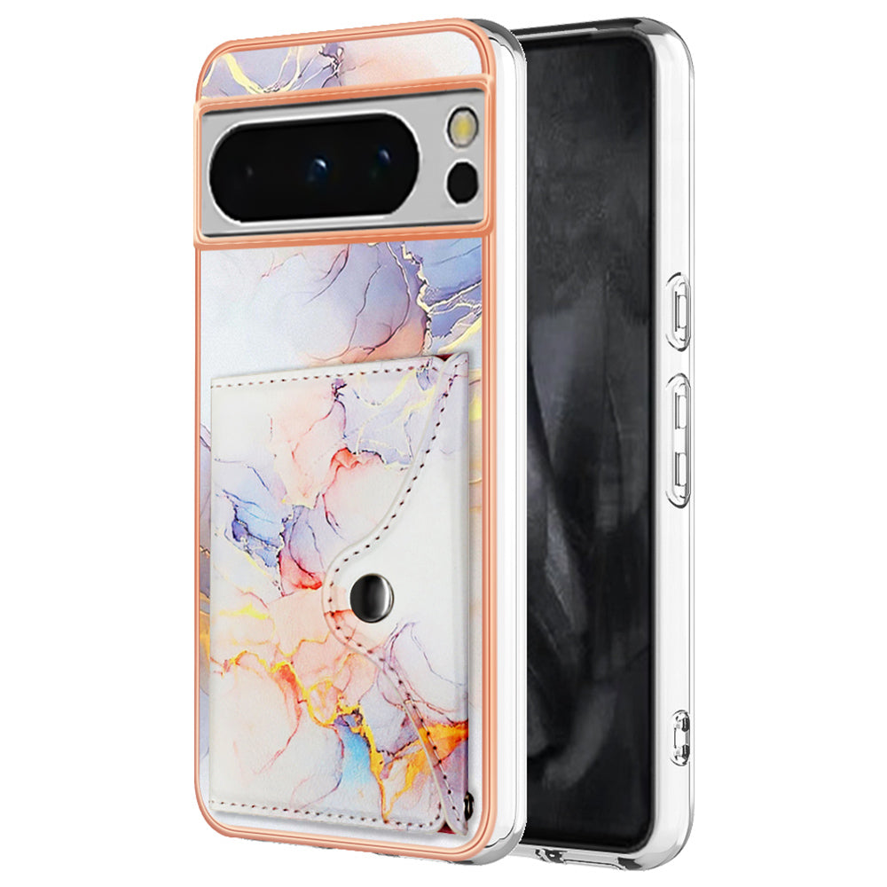 YB Leather Coating Series-9 for Google Pixel 8 Pro Case Card Holder Kickstand Leather Back Cover YB Leather Coating Series-9 for Google Pixel 8 Pro Case Card Holder Kickstand Leather Back Cover